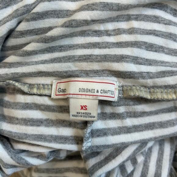 Gap Gray & White Striped Strapless Maxi Dress Beachy Tube Vacay Size XS - Picture 4 of 5